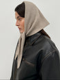 Taupe Merino Triangle Scarf