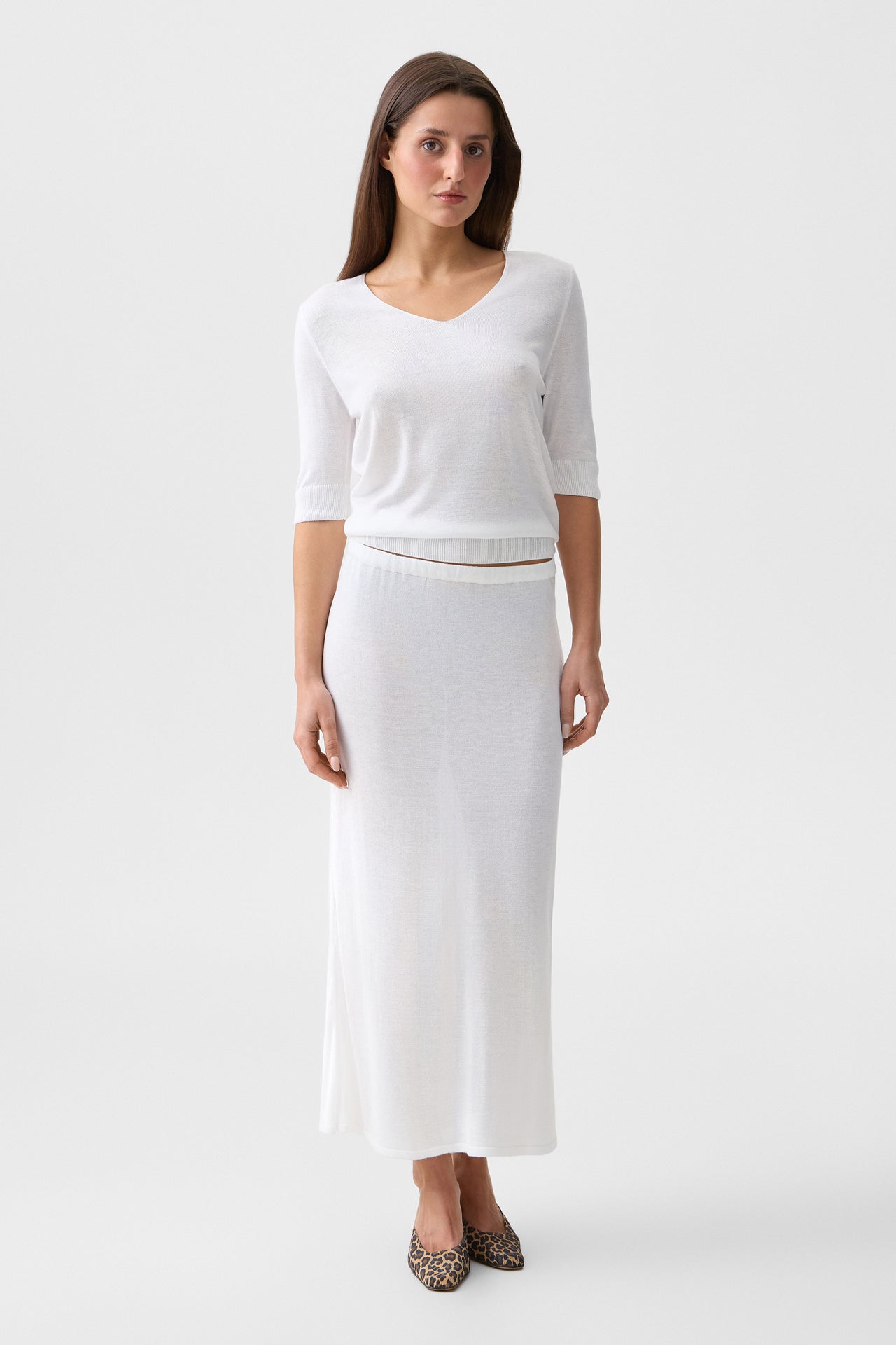 White Alba Maxi Skirt