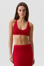 Red Isola Tie Top